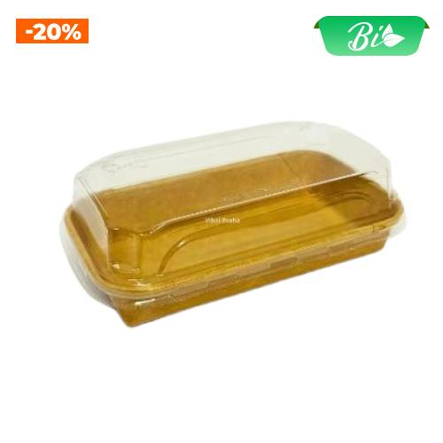 Hộp giấy đựng sushi kèm nắp 160x91x50mm